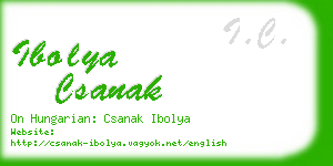 ibolya csanak business card